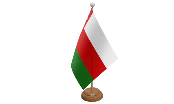 Oman Small Flag with Wooden Stand